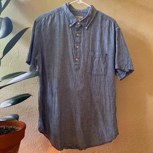 Merona Men's L Short Sleeve / Half Button Shirt